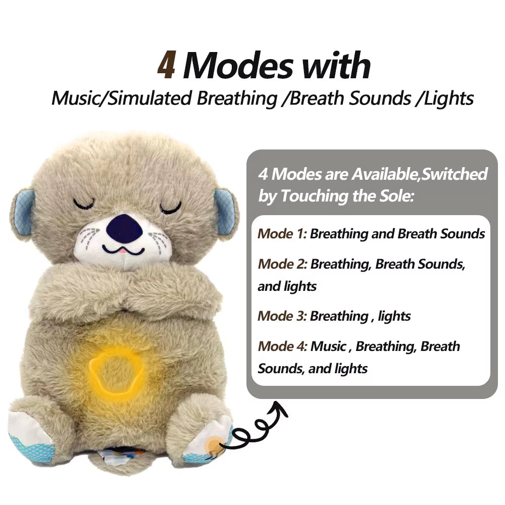 Cuddle Up with Our Sleepy Breathing Bear Plush Toy! 🐻✨ Perfect for soothing your little ones to sleep with music and gentle light! #BabyGift #CozyPlaymate