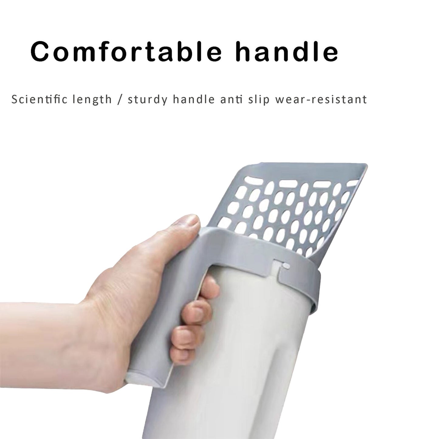 Cat Litter Scoop Detachable Deep Shovel Holder with Poop Sifting ,120 Bin Bags