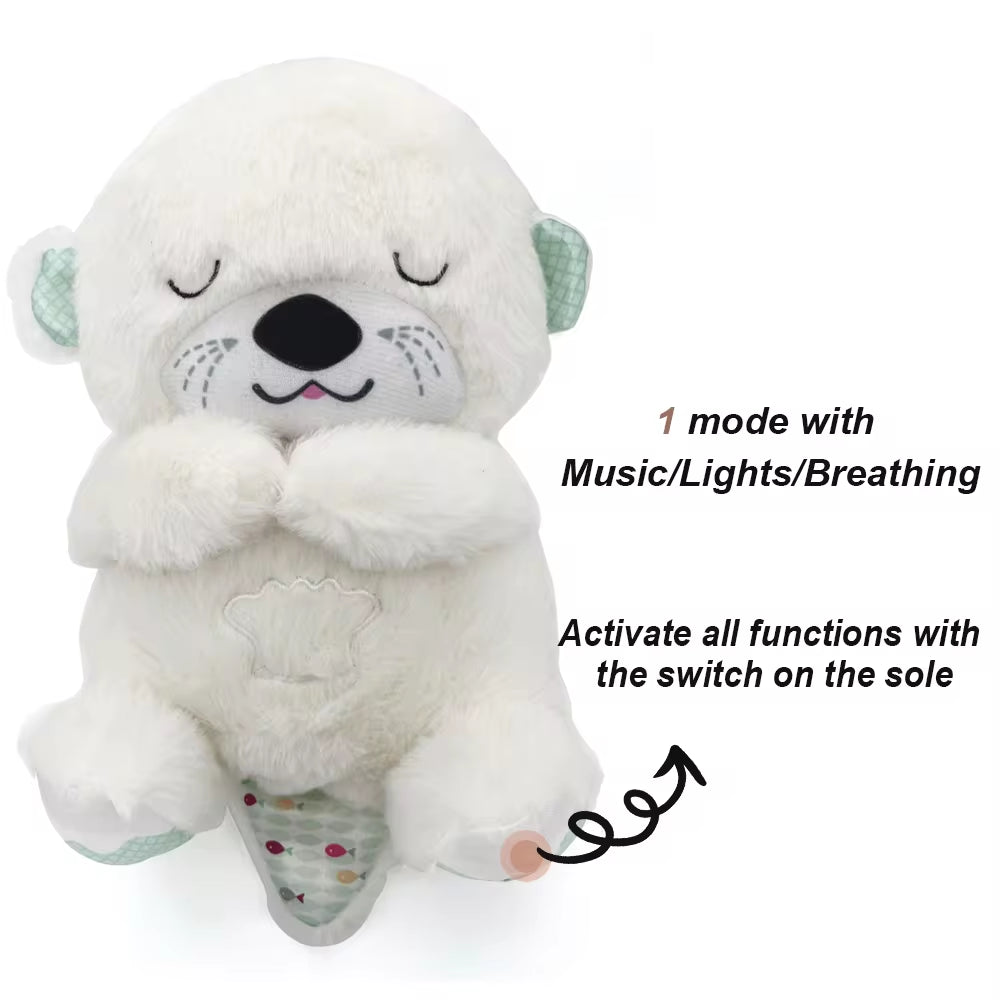 Cuddle Up with Our Sleepy Breathing Bear Plush Toy! 🐻✨ Perfect for soothing your little ones to sleep with music and gentle light! #BabyGift #CozyPlaymate