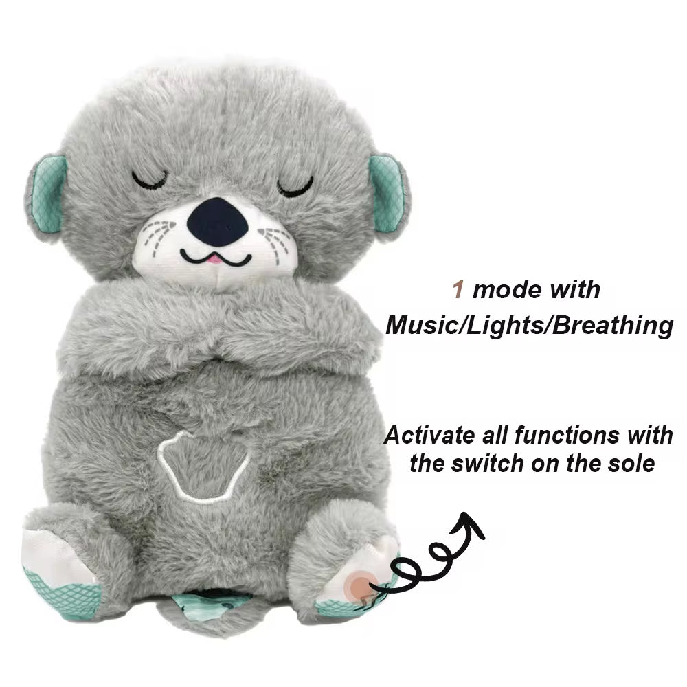 Cuddle Up with Our Sleepy Breathing Bear Plush Toy! 🐻✨ Perfect for soothing your little ones to sleep with music and gentle light! #BabyGift #CozyPlaymate
