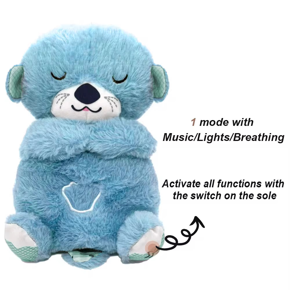 Cuddle Up with Our Sleepy Breathing Bear Plush Toy! 🐻✨ Perfect for soothing your little ones to sleep with music and gentle light! #BabyGift #CozyPlaymate