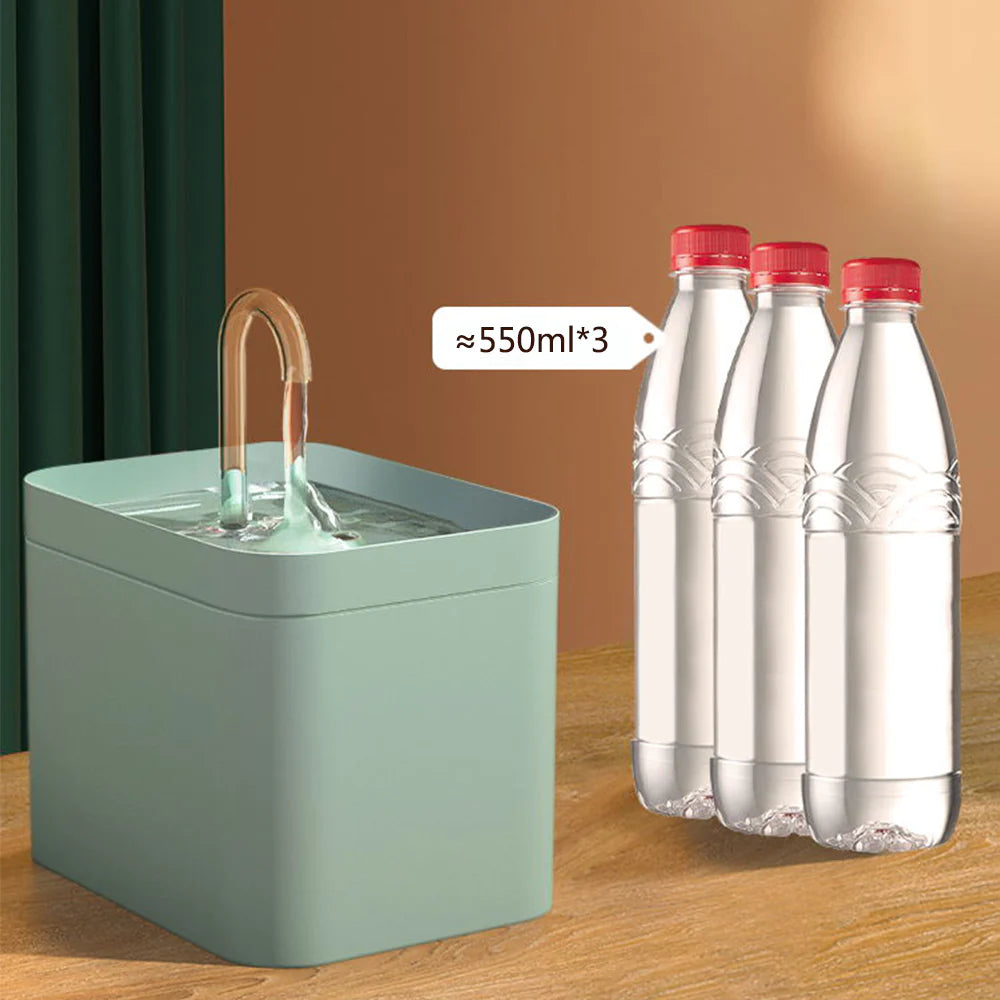 Automatic Cat Water Fountain with USB Electric Filter - 1.5L Recirculating Water Dispenser for Cats