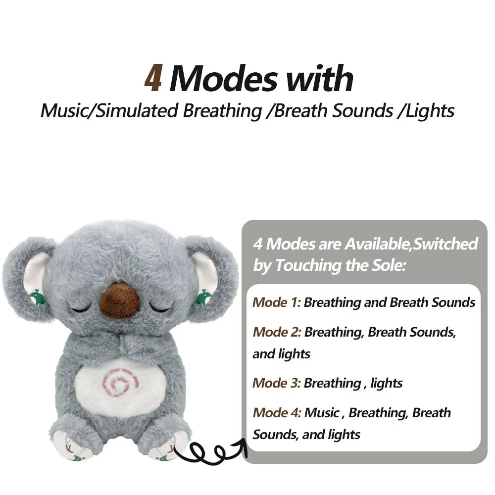 Cuddle Up with Our Sleepy Breathing Bear Plush Toy! 🐻✨ Perfect for soothing your little ones to sleep with music and gentle light! #BabyGift #CozyPlaymate
